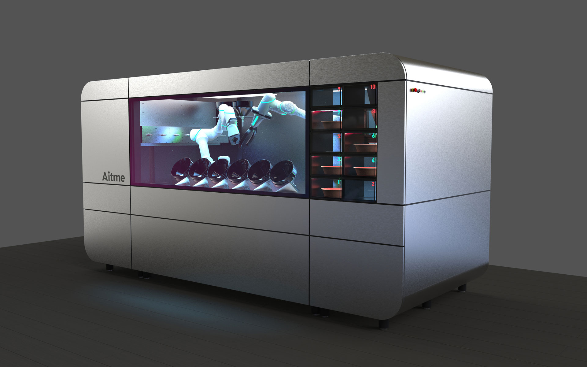 Aitme / Circus Group Robotic Kitchen: perspective view from right