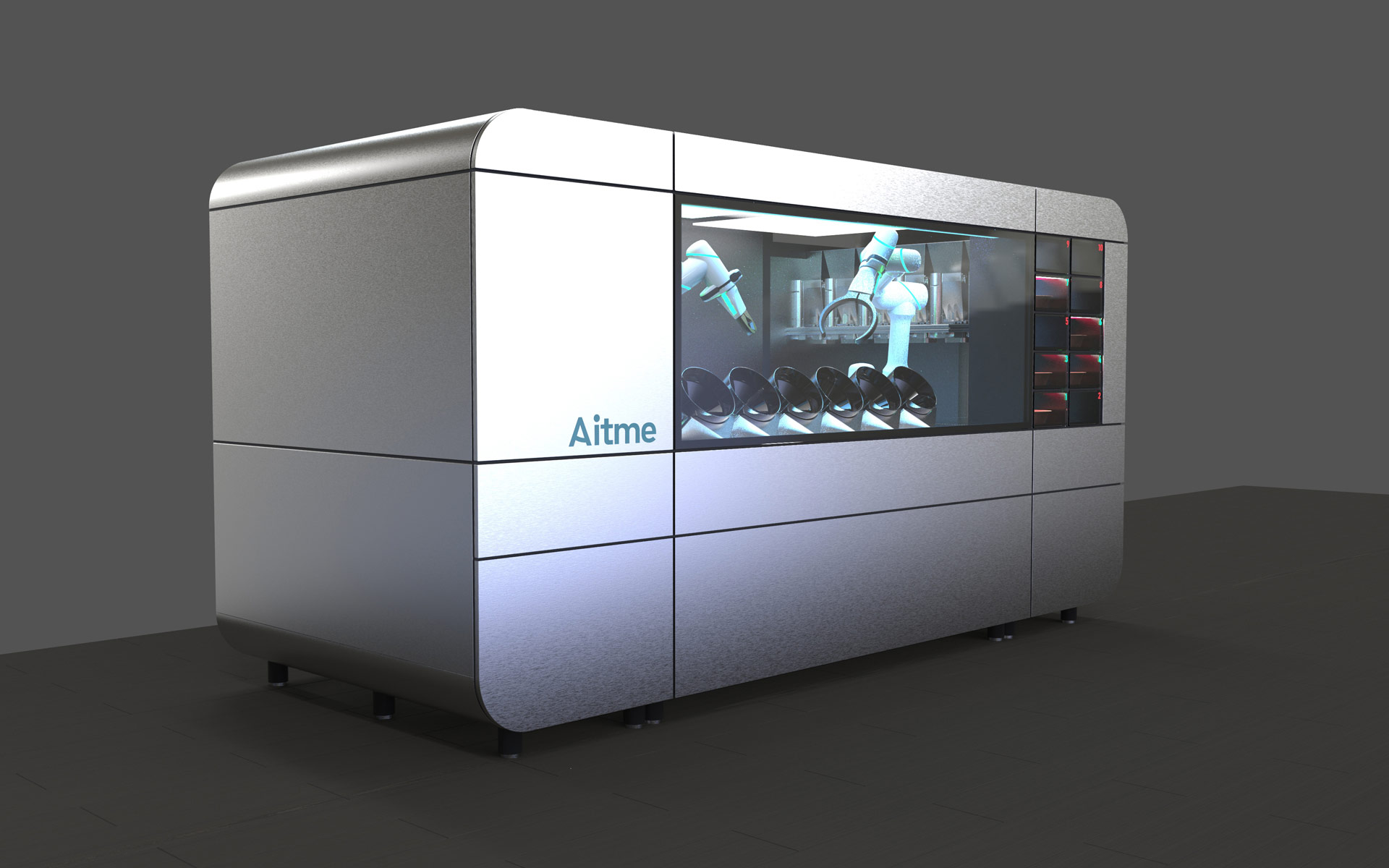 Aitme / Circus Group Robotic Kitchen: perspective view from left