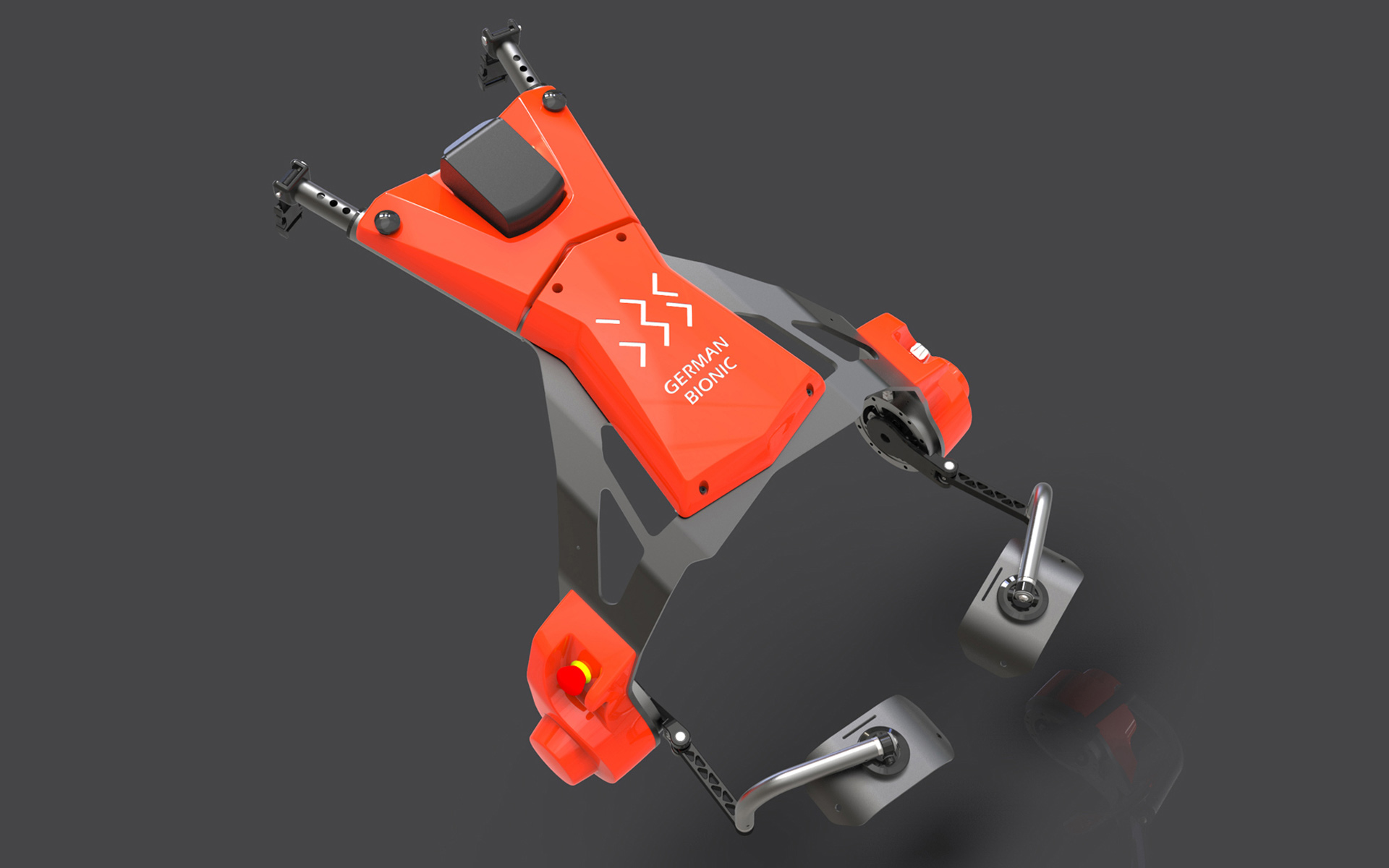 German Bionic Cray X: perspective top of red version