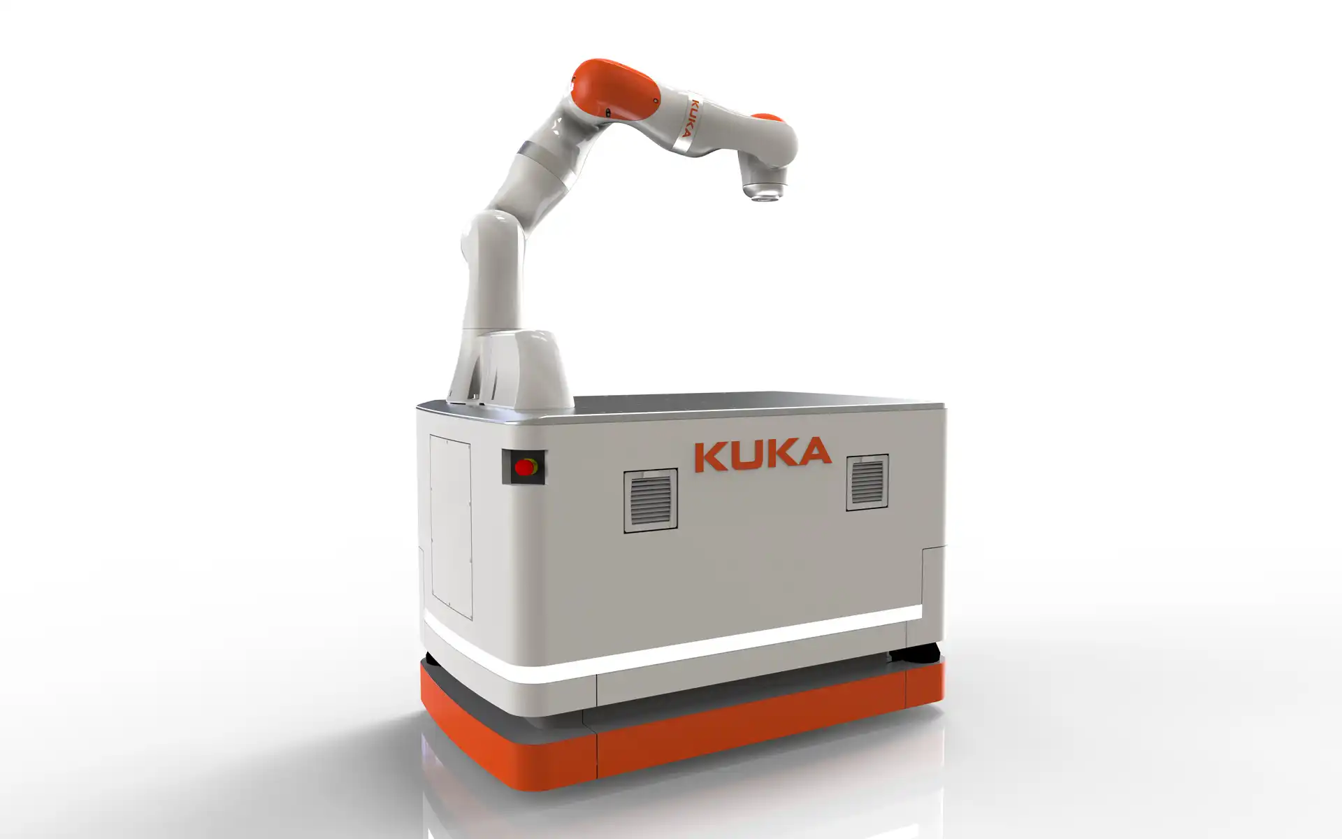 KUKA KMR 200 iiwa: perspective view with white background