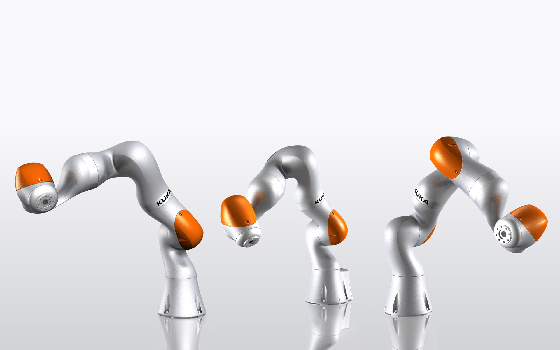 KUKA LBR iiwa: three robots in line