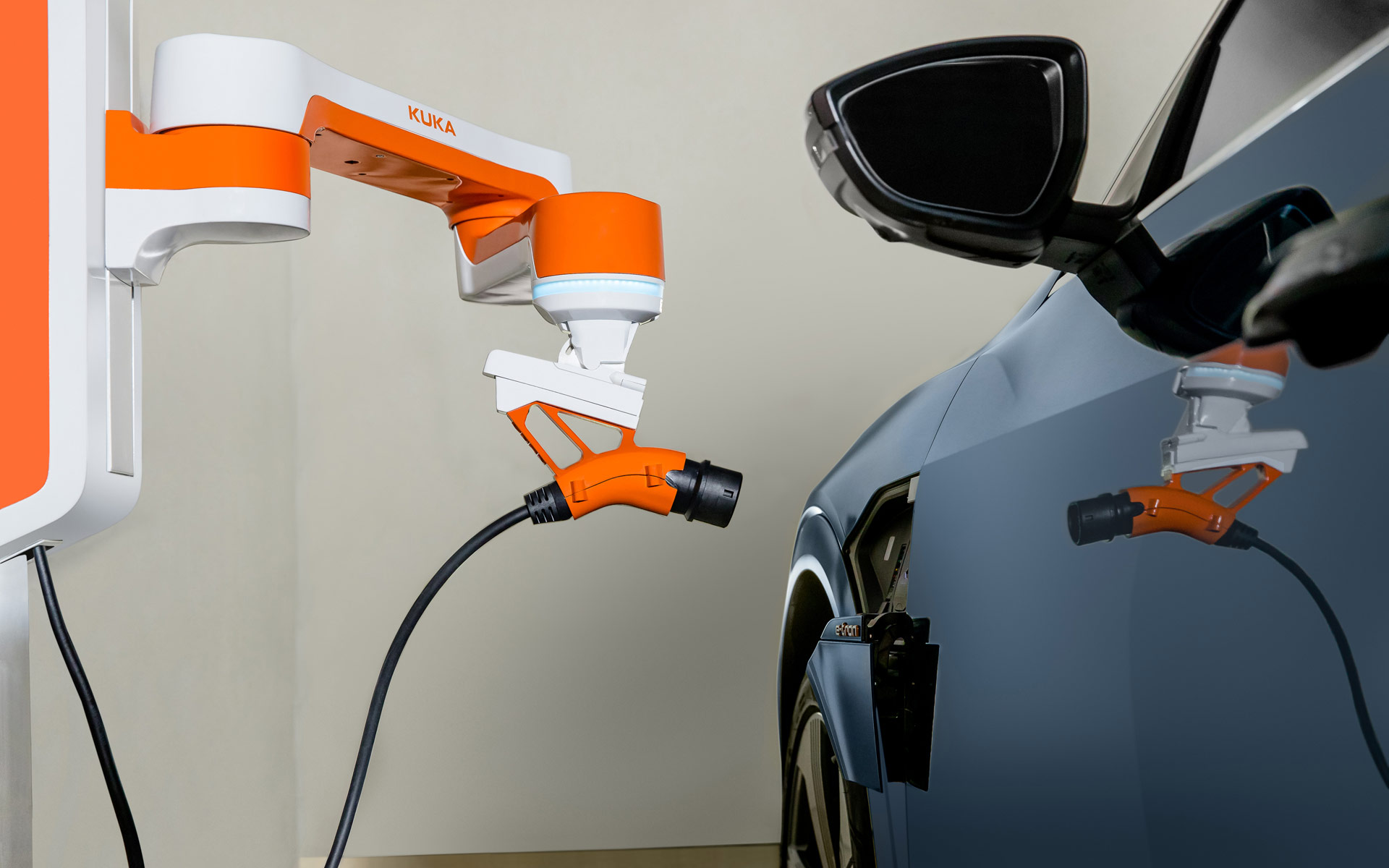 KUKA Charging Assistant: right side with car
