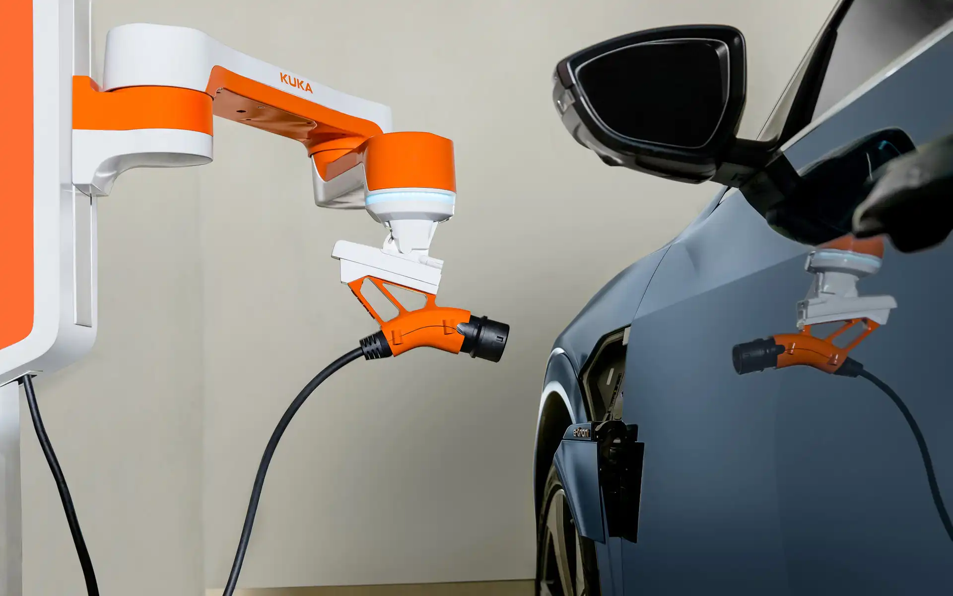 KUKA Charging Assistant: right side with car