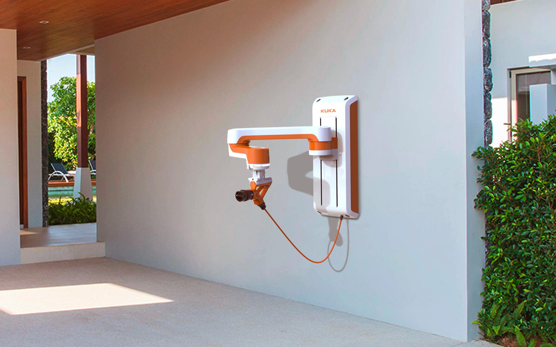 KUKA Charging Assistant: left perspective at garage