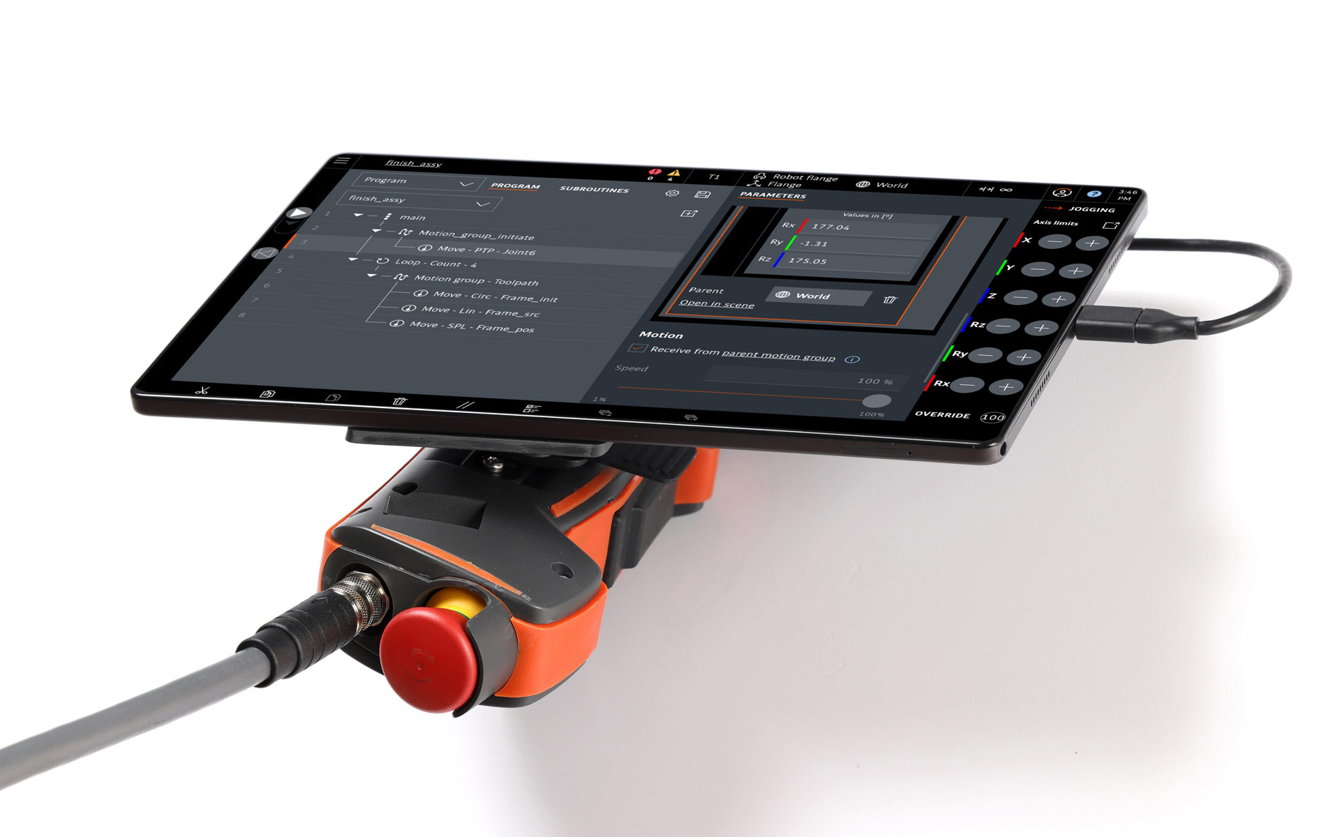 KUKA Smart Plug: screen perspective top