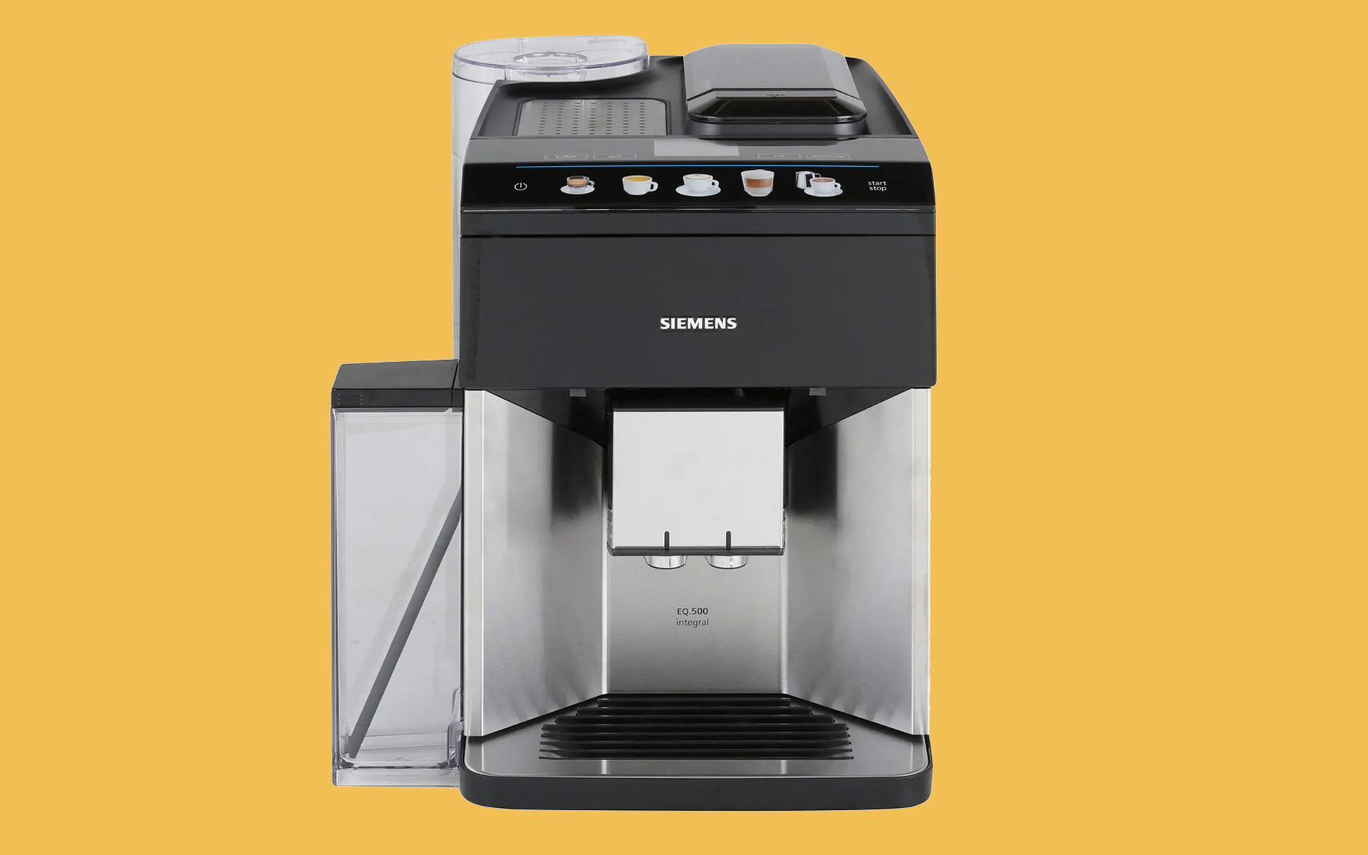 Siemens EQ.500: front with yellow background